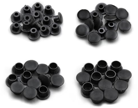 YALiya 120 Stück Schraubenabdeckung, Schraubenabdeckung Abdeckkappen für Bohrlöcher, Kunststoff Abdeckkappen, für Teilungslöcher, Schränken, Nagellöcher, Schraubenlöcher (5mm/6mm/8mm/10mm)