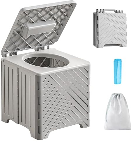 Toilette per Bambini Portatile - Pieghevole Toilette per Bebè, Toilette Pieghevole per Bambini, Vasino da Viaggio, Pieghevole Sedile per WC, Sedile WC Portatile per Neonati con Sacchi Spazzatura (C)