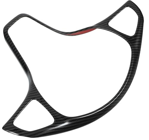 Alipis Cornice Decorativa per Volante Auto in Abs Nero, Decorazione Elegante e Moderna, Facile da Installare senza Danni, per Interni Automobilistici