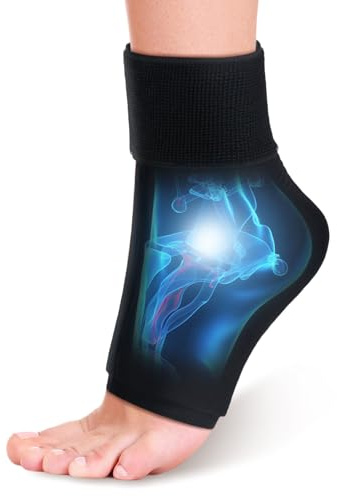 beister Knöchel Fuß Eisbeutel Kältepackung für Achillessehnenentzündung | Wiederverwendbares Expert-Gel Mit Lycra-Stoff, Fexibel & Kalt. Für Plantarfasziitis, Achillessehnen & Schwellungen.