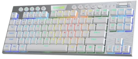 Teclado Mecánico TKL Inalámbrico RGB con Switch Rojo, Diseño Español, Ideal para Gaming y Uso Diario
