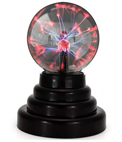 Lámpara de bola de plasma, sensible al tacto, luz nocturna mágica para fiestas y decoración del hogar, funciona con USB o pilas, 3 pulgadas