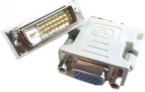 Professional DVI to VGA Adapter | 24+5 Male to 15-Pin Female Converter | Plug & Play