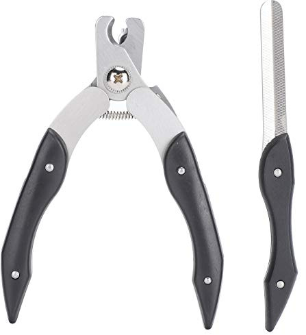 ZZIOLYTHICTRADING Pet Nail Clipper Trimmer with Nail File, Stainless Steel Pet Claw Cutter for Dogs and Cats, Non - Slip Ergonomic Handle with Spring for Safe Precise Grooming
