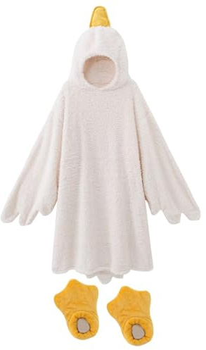 Wearable Blanket Hoodie Goose Design Sleeping Costume | Big Hoodie Blanket for Living Room Bedroom Movie Night Party Family Gathering Camping Travel Home