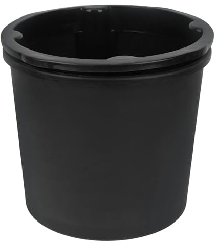 VINTORKY Secchio per Piantare, Contenitore Doppio Strato per Crescita Verdure in Plastica Nera, per Coltivazione in Serra, Orto e Cortile