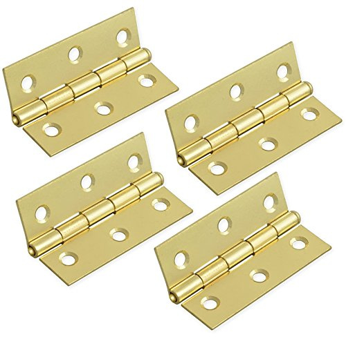 White Hinge Limited 2 Pairs of 3 Quality Brass Steel 75mm Door Butt Hinges for Internal Interior Frames