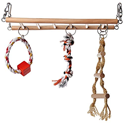 Anjing Hängebrücke, 29 x 25 x 9 cm, Hamsterspielzeug und Zubehör für Käfigbrücke, Leiter, Kaninchen, Rennmäuse, Ball