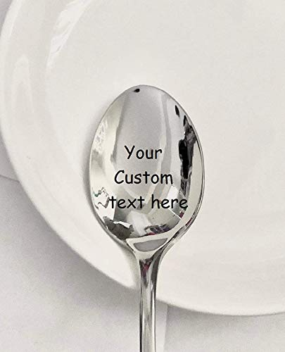 syakanaa Custom Stainless Steel Teaspoon, 1 Piece, Personalized Birthday