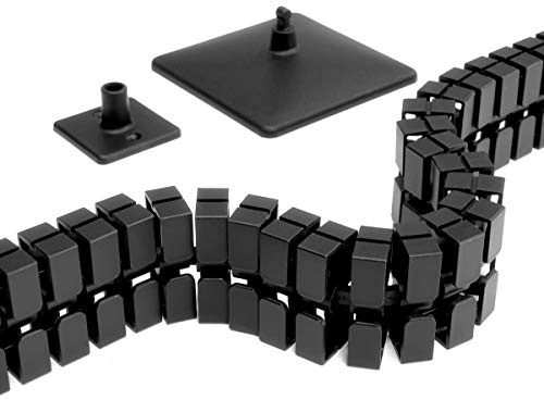 EISNHAUER ® Kabelkette Slim für saubere Verkabelung an höhenverstellbaren Schreibtischen, 131 cm lang (Schwarz)