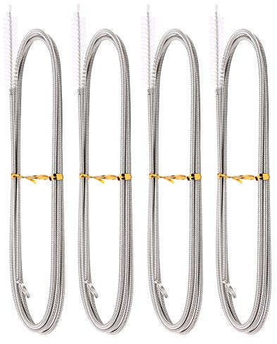 BWLZSP Reinigungsbürste Kühlschrank, 4 Stück Lange Flexible Kühlschrank Scheuerbürste Rohr Ablaufloch Baggerwerkzeuge Zubehör Access