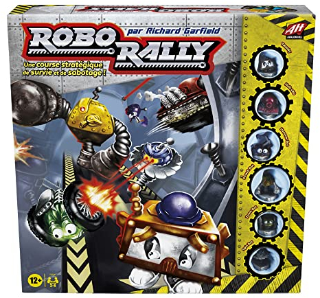 Avalon Hill Robo Rally, Strategisches Brettspiel, ab 12 Jahren, für 2-6 Spieler (French Version)