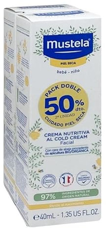MUSTELA DUPLO Ansiktskräm Cold Cream för torr hud 2 x 40 ml