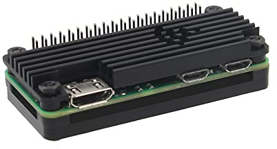 eleUniverse Aluminium Kühler gehäuse 2W02 für Raspberry Pi Zero 2 W | Alu-Kühlergehäuse, Mit GPIO-Header, Robuster Schutz, Auch passend für RPi Zero / Zero W