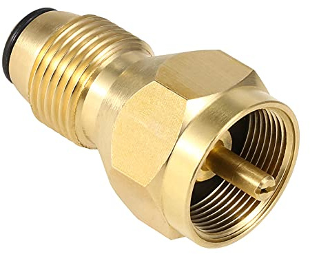 Lada Safety POL Adapter Propane Refill Adapter Solid Brass Regulator Valve LPG Tank Refiller Canister Fill Coupler for 1LB Small Cylinders JIANNI
