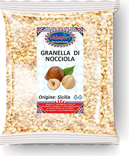 Valsapori - GRANELLA DI NOCCIOLE TOSTATE (200 gr) - Nocciole Turche Tritate e Tostate - Croccanti per Decorazioni e Dolci