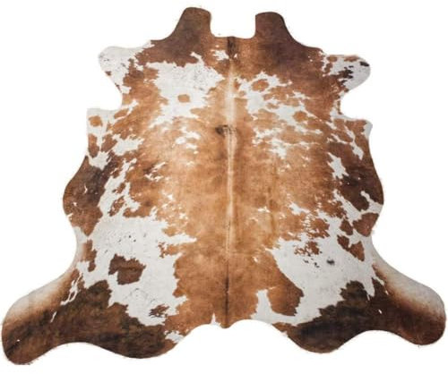 SYLUOQP Kuhfell Kunstfell Teppich Rinderfell Fell Fellimitat 200 * 140cm Schwarz/Braun Variation,Braun