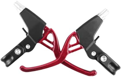 JISADER 1 Paar Fahrradbremshebel, Fahrradbremsgriff aus Aluminiumlegierung, universell 2,2 cm, für die meisten Fahrräder, Rennräder, Mountainbikes, Rot