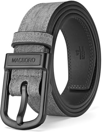 MACBORO Tsa Approved Hypoallergenic Nickel Free Non Metal Belt for Men Elastic Stretch Braided Golf Accessories Belt 1.38, Black, Fits Waist 37–38 in | Overall Length 47 in