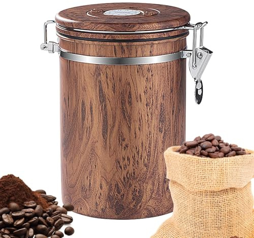 Pot à café hermétique, boîte à café hermétique, Pot hermétique pour grains de café, Récipient à marc et grains de café pour céréales, thé et grains de café