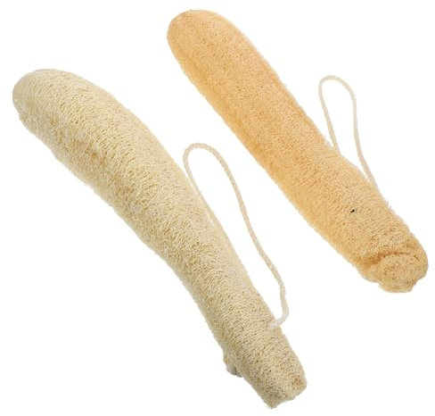 MAGICLULU 2piezas Cepillo De Lufa Esponjas Vegetales Naturales para Limpieza Doméstica Almohadillas para Fregar Platos y Remover Grasa Resistentes y Absorbentes para Cocina