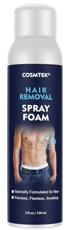 Hair Removal Spray Foam for Men, Soothing & Effective &Painless Depilatory Cream for Unwanted Male Hair, Facial, PubicHair, Private, Underarm, Chest