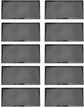 Yanmis 120 Mm X 240 Mm PC Fläkt Damm Mesh Filter, Ultra Fine Holes Design, PVC PC Case Damm Filter Cover med Magnetisk Ramdesign för Enkel Installation, Svart, 10 St
