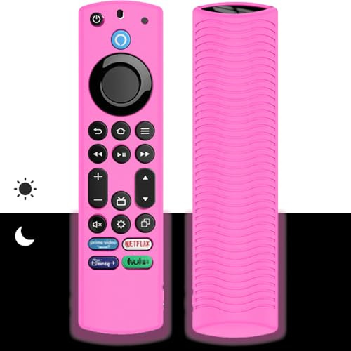 Fernbedienung Hülle für Firestick 4K Max/Toshiba/Insignia Alexa Stimme Fernbedienung Erweitert,rutschfeste Silikon Schutzhülle,leuchtet im Dunkeln,für TV Zubehör