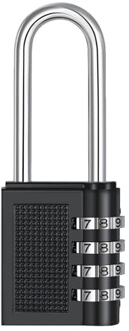 OBD Combination Locks 4 Digit Code Padlock Heavy Duty Metal Padlock Weatherproof for Gym Locker School Locker Gate Outdoor Shed & Garage (1)