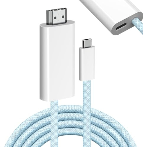 Wowfast Switch TV Adapter USB C a HDMI Cable 100W PD Carga Rápida 4K @60Hz Compatible con iPhone 16 15 Pro Mac Mini iPad Pro Air Galaxy S25 S24, Switch, Steam Deck(2M)