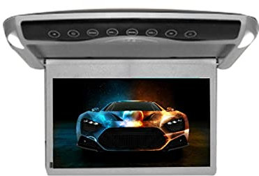 Monitor de reposacabezas para el asiento trasero del coche 1080P 10,1/12,1 pulgadas Monitor de coche abatible hacia abajo TFT LCD monitores de montaje en techo de automóvil con reproductor MP5 USB TF