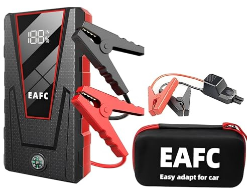 EAFCAuto Arrancador de batería portátil para Coche 1200A, 12V, Negro+Caja
