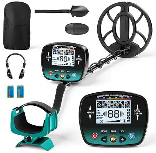 Jradse Professioneller Metalldetektor mit IP68 wasserdichter Spule, 5 Suchmodi, 10 Zoll Tiefe, Leichtgewicht & verstellbar, INKL. Kopfhörer & Schaufel für Schatzsuche im Freien Metal detectors TX910