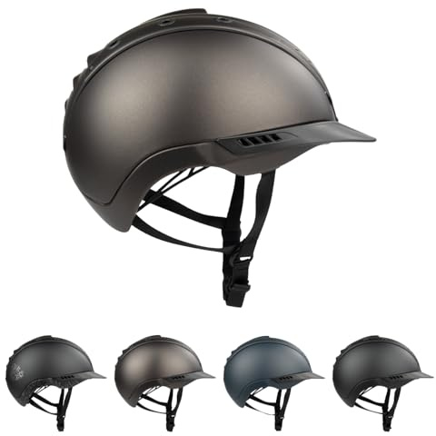 RL24 - Reithelm Mistrall-2 von Casco inkl. Schutzbeutel – Reitkappe Damen, Herren & Kinder – leicht, optimal belüftet & Perfekter Sitz – Reiterhelm in Braun matt – Gr. L (58-60cm)