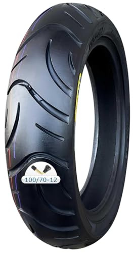 100/70-12 Motorcykeldäck Tubeless för Scooter Stadsbruk 100/70/12 Slipsäker 100 70 12 8PR 51J 300kPa Fram Bak