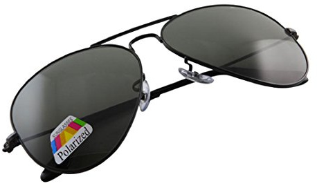 4sold Klassische Unisex Polarisierte Sonnenbrille in vielen Farbkombinationen (Schwarz)