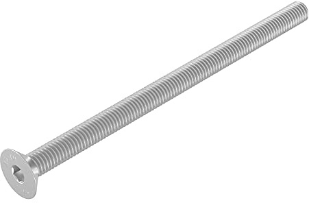 SECCARO Vite a testa svasata M5 x 80 mm, acciaio inox V2A VA A2, DIN 7991 / ISO 10642, esagono incassato, 20 pezzi