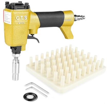 1170 Pneumatic Deco Nail Gun 7/16(11.7mm) Head Diameter Air Power Tack Nail Gun for Upholstering, Sofa Leather, Furniture