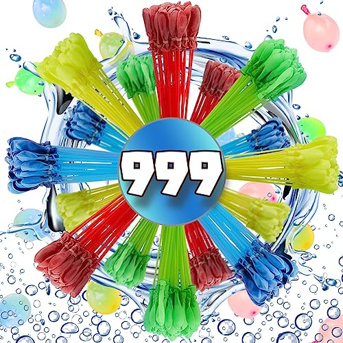 Globos De Agua Reutilizables,6Globos De Agua,Imanes Con Cierre AutomáTico,Juegos De Agua Para NiñOs,Para Juguetes Piscina Y Juegos De Pelota De Playa,DiversióN Infinita Para NiñOs Y Adultos. (999)