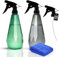 Brammh Set of 2 Spray Bottles with Extra Pump and Microfiber Cloth, Leak & Clog Proof Water Spray Bottle with 3 Adjustable Modes. 500ml Spray Bottles for Cleaning Plants Household Use and More