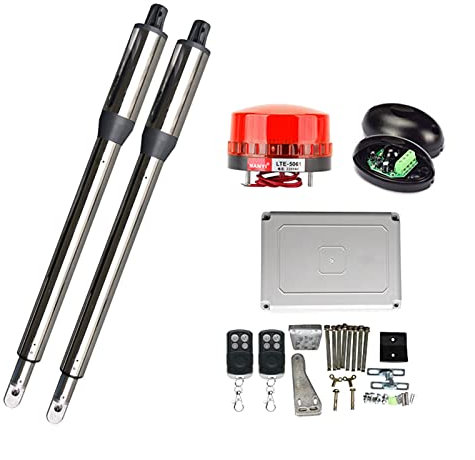 Abridor de puerta corredera, 30 0KG Accionamiento automático de la puerta de la puerta de giro con control remoto Bloqueo eléctrico Luz de advertencia Operador de puerta de la puerta del operador del