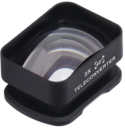 Dpofirs 2X Téléobjectif, Poche 3 Snap Magnétique de la Caméra sur L'objectif Zoom, Verre Optique en Revêtement HD, Extension de la Longueur Focale de 2,2X, Alliage en Aluminium Portable