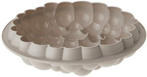 silikomart | Moule à gâteau en Silicone BOLLE moderne, antiadhésif, Lot de 1 Moule à gâteau, Design 3D, Ø 220 h 55 mm, Volume 1600 ml, Made in Italy, Gris