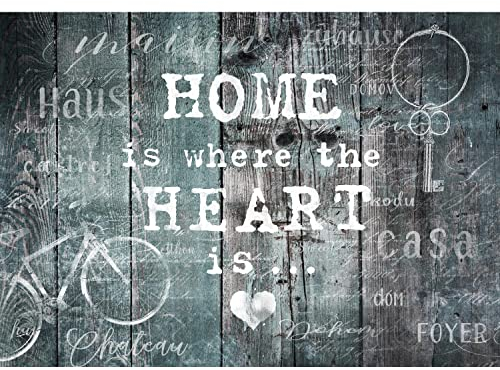 Runa Art Papier peint intissé Vintage Accueil 352 x 250 cm Toison Mur XXL Tableaux Muraux Tapisserie Photo Décoration Murale Salon Chambre bleu 9443011a