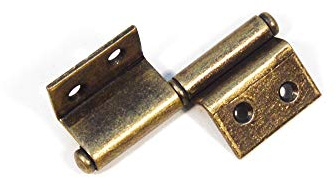 2 Stücke 70x28mm Eisenscharniere zwei Blätter rechteckige Tür Scharnier Alt Gold Möbel Antik Restaurierungsshop Veraltete Beschläge Vintage Schabby Möbelband Rechts