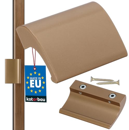 KOTARBAU Balkontürgriff Bronze Eloxiert Terrassentürgriff DE LUXE Sicher Raucher Türoptik Schließen Griffmuschel Universal Ziehgriff Aluminium Balkongriff