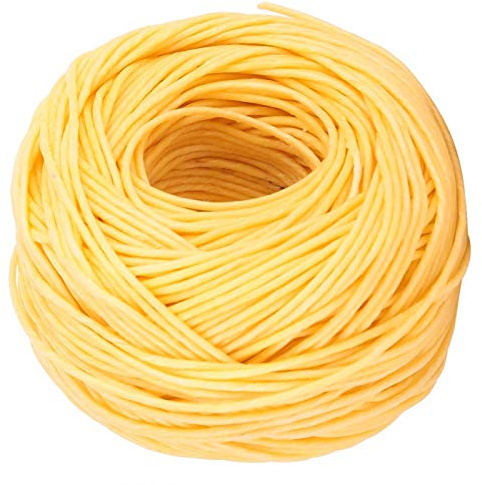 Stoppino in canapa, stoppino in fibra naturale stoppino in cera d'api, stoppino organico in canapa con cera d'api naturale, stoppino per candele antifumo da 200 piedi profumato(Giallo)