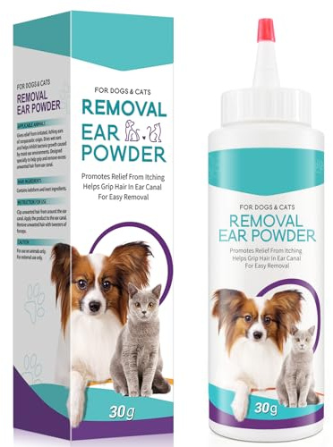 ZIXAOK Dog Ear Cleaner - Removal Ear Powder for Pets,Dog Ear Infection Treatment,Supports Infection Prone Ears, Ear Odor in Pets