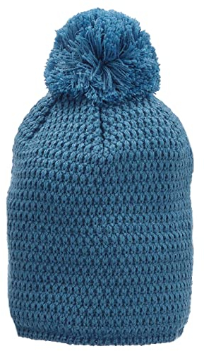 Sterntaler Baby Jungen Mütze Baby Bommelmütze Strukturmuster Mütze - Mütze Baby, Kappe Kinder - gefüttert mit Microfleece - mittelblau, 53