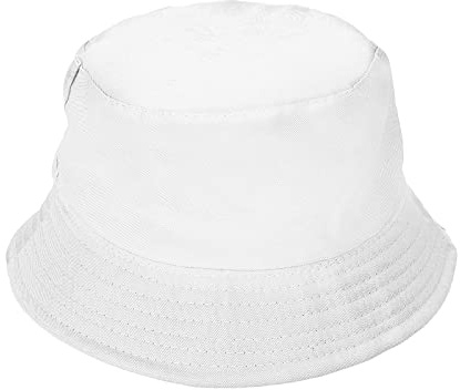 Sibba Fischerhut Sommerhut Fischerhut Unisex Verstaubare Hüte für Damen Und Herren Urlaub Wandern Camping Einkaufen 56-58 cm Einfarbige Farben Weiß M